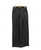 JOHN LAWRENCE SULLIVANジョンローレンスサリバン）の古着「Rigid denim wide pants リジットデニムワイドパンツ」｜ブラック