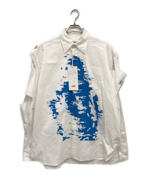 TAKAHIROMIYASHITA TheSoloIst.（タカヒロミヤシタ ザソロイスト）TAKAHIROMIYASHITA TheSoloIst. (タカヒロミヤシタ ザソロイスト) three-way button down collar shirts./0008SS22 ホワイト サイズ:46の古着・服飾アイテム