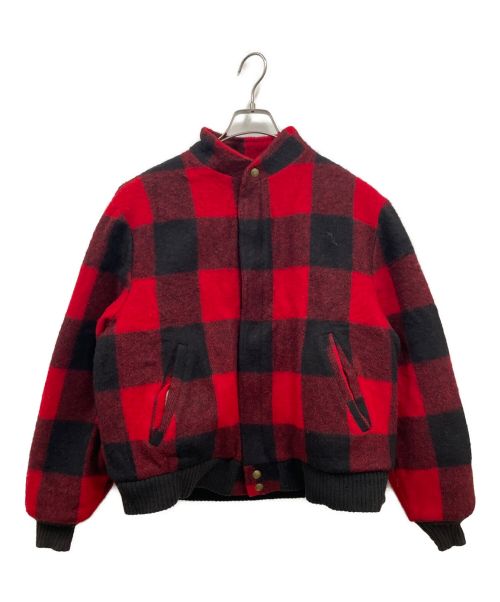 WOOLRICH（ウールリッチ）WOOLRICH (ウールリッチ) チェックジャケット/16080/60-70年代 レッド サイズ:Lの古着・服飾アイテム