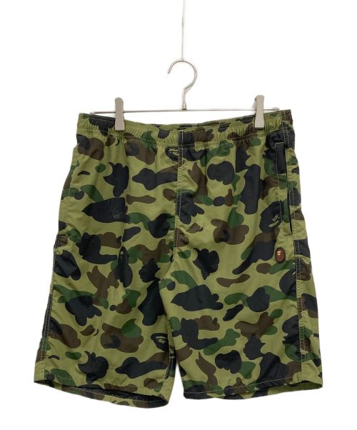 A BATHING APE（アベイシングエイプ）A BATHING APE (アベイシングエイプ) カモ柄ショートパンツ オリーブ サイズ:Lの古着・服飾アイテム