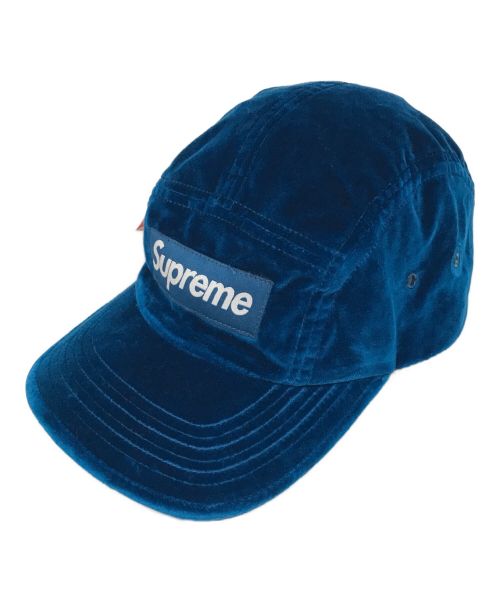 SUPREME（シュプリーム）Supreme (シュプリーム) velvet camp cap/キャップ/ベロア ブルー 未使用品の古着・服飾アイテム