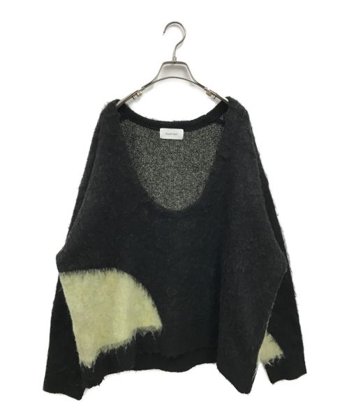 Knuth Marf（クヌースマーフ）knuth marf (クヌースマーフ) Uneck knit pullover/KM23SUG14 ブラック サイズ:FREEの古着・服飾アイテム