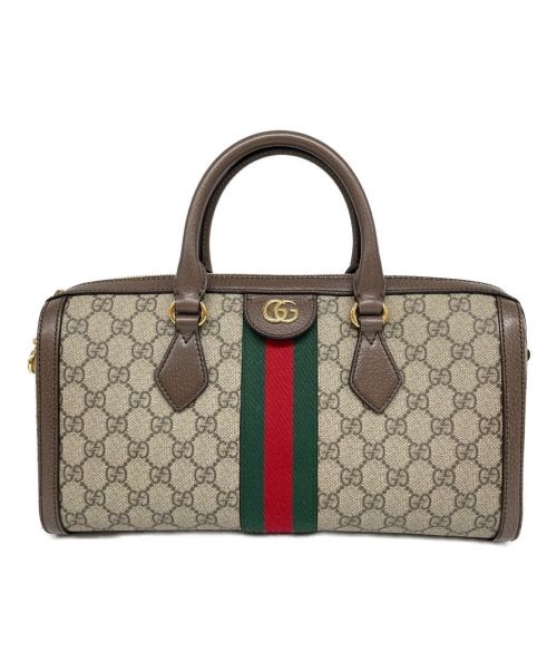 GUCCI（グッチ）GUCCI (グッチ) オフィディアGGミディアムトップハンドルバッグ/524532 ブラウンの古着・服飾アイテム