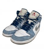 NIKEナイキ）の古着「AIR JORDAN 1 MID SE FRENCH BLUE/FIRE RED-WHITE-LT STEEL GREY/DN3706-401」｜ブルー