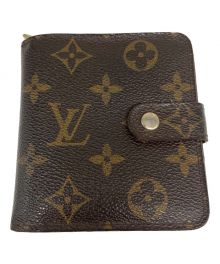 LOUIS VUITTON（ルイ ヴィトン）の古着「2つ折り財布/M61667/	CA0069/コンパクトジップ/モノグラム」｜ブラウン