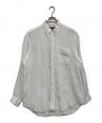 RALPH LAURENラルフローレン）の古着「リネン100％ボタンダウンシャツ」｜ホワイト
