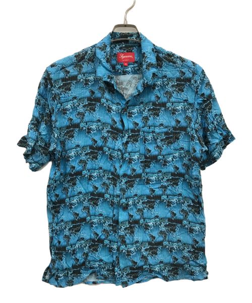 SUPREME（シュプリーム）SUPREME (シュプリーム) 18ss World Famous Rayon Shirt/総柄シャツ ブルー サイズ:Mの古着・服飾アイテム