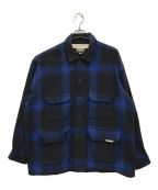 AVIREXアヴィレックス）の古着「H.A. A-1 チェックジャケット/H.A. A-1 CHECK JACKET/783-2220012」｜ブルー