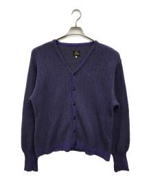 Needles（ニードルズ）の古着「V NECK CARDIGAN -HOUNDSTOOTH-/Vネックカーディガン ハウンドトゥース/MR322」｜パープル