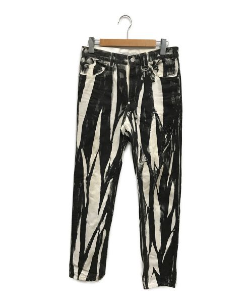 JOHN LAWRENCE SULLIVAN（ジョン ローレンス サリバン）JOHN LAWRENCE SULLIVAN (ジョンローレンスサリバン) WRINKLE PRINT DENIM PANTS/2B015-0321-34/21AW ホワイト サイズ:46の古着・服飾アイテム