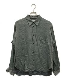 MATSUFUJI（マツフジ）の古着「Dobby Weave Utility Shirt/ドビーウェーブユーティリティーシャツ」｜グリーン