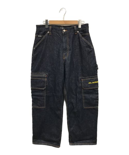 X-LARGE（エックスラージ）X-LARGE (エクストララージ) EMBROIDERED DENIM CARGO PANTS/101224031013 インディゴ サイズ:W34の古着・服飾アイテム