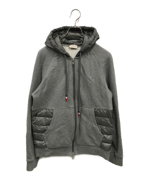 MONCLER（モンクレール）MONCLER (モンクレール) MAGLIA CARDIGAN スウェット切替ダウンジャケット/D20918400600 グレー サイズ:Lの古着・服飾アイテム