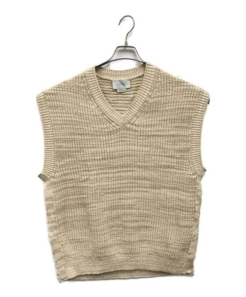 YOKE（ヨーク）YOKE (ヨーク) 5G OVERSIZED V-NECK KNIT VEST/YK20SS0119S アイボリー サイズ:Sの古着・服飾アイテム