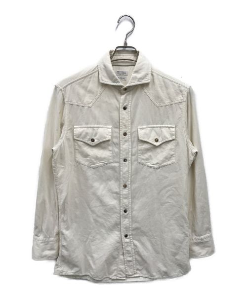 BRUNELLO CUCINELLI（ブルネロクチネリ）BRUNELLO CUCINELLI (ブルネロクチネリ) ウエスタンシャツ アイボリー サイズ:XSの古着・服飾アイテム