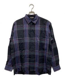 AURALEE（オーラリー）の古着「SUPER LIGHT WOOL CHECK SHIRTS/A9AS01LC/チェックシャツ」｜ブラック