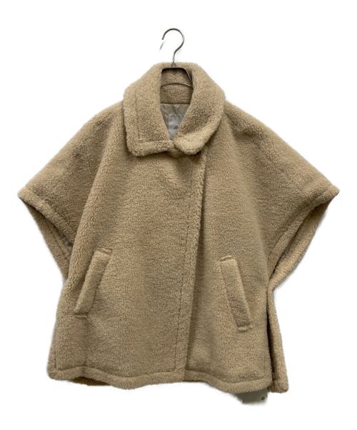 Leilian（レリアン）LEILIAN (レリアン) ポンチョ風フェイクファージャケット/0304648-83-A ベージュ サイズ:9の古着・服飾アイテム