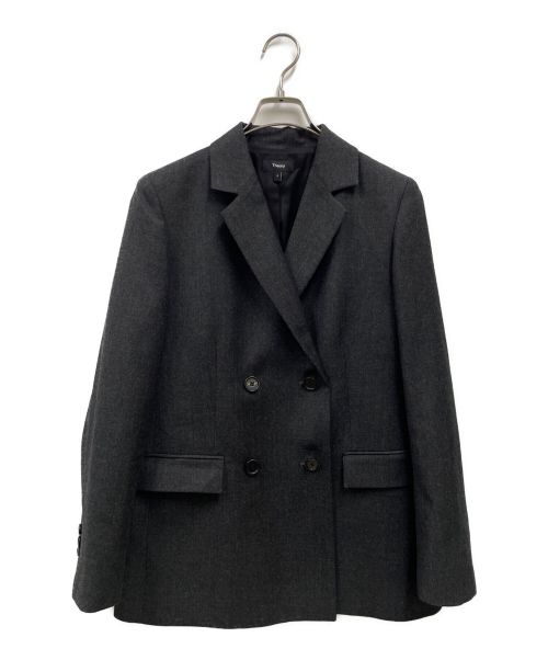 theory（セオリー）theory (セオリー) Sleek Flannel Slim DB JKT/01-3304111-041-702 グレー サイズ:2の古着・服飾アイテム