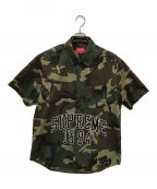 SUPREMEシュプリーム）の古着「アーチロゴカモ柄シャツ」｜カーキ