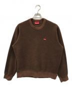 SUPREMEシュプリーム）の古着「18AW Polartec Small Box Crewneck」｜Dark brown