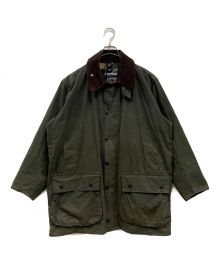 Barbour（バブアー）の古着「90's ボーダー ワックスコットン オイルドジャケット／BORDER」｜カーキ