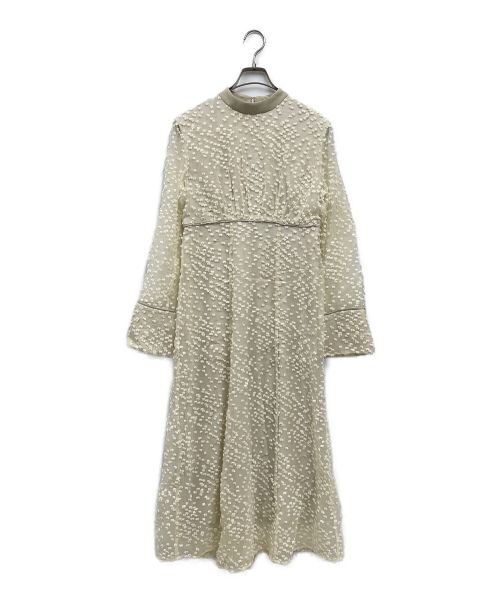 CLANE（クラネ）CLANE (クラネ) SNOW DOT JACQUARD ONEPIECE ベージュ サイズ:1の古着・服飾アイテム