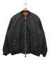 RAF SIMONS（ラフシモンズ）の古着「Classic bomber Detached print/222-M619/22AW」｜ブラック