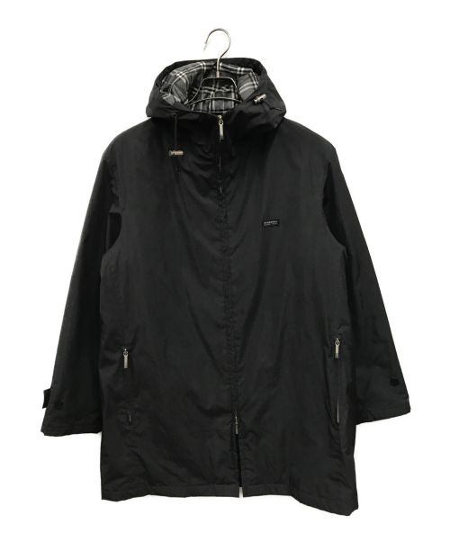 BURBERRY BLACK LABEL（バーバリーブラックレーベル）BURBERRY BLACK LABEL (バーバリーブラックレーベル) ナイロンフーデッドコート/BMP80-712-09 ブラック サイズ:Mの古着・服飾アイテム