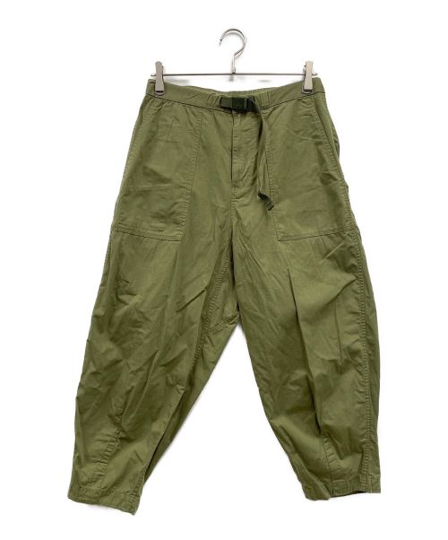 THE NORTHFACE PURPLELABEL（ザ・ノースフェイス パープルレーベル）THE NORTHFACE PURPLELABEL (ザ・ノースフェイス パープルレーベル) Ripstop Wide Cropped Pants/クライミングパンツ オリーブ サイズ:30の古着・服飾アイテム