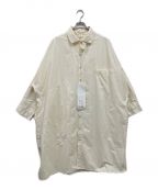 Masnou designマスノウデザイン）の古着「Shirt Long/ロングシャツ/ロングコート」｜エクリュ/ホワイト