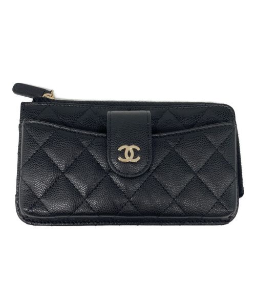 CHANEL（シャネル）CHANEL (シャネル) タイムレスクラシック スマートフォンケース ウォレット スマホポケット付財布/31820150 ブラックの古着・服飾アイテム