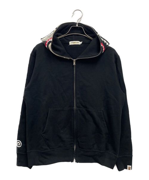 A BATHING APE（アベイシングエイプ）A BATHING APE (アベイシングエイプ) シャークフードジップパーカー/Shark Full Zip Hoodie ブラック サイズ:Mの古着・服飾アイテム