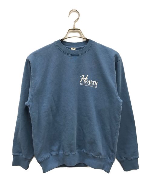 sporty&rich（スポーティー＆リッチ）SPORTY&RICH (スポーティアンドリッチ) HEALTH CREWNECK SWEAT ブルー サイズ:Sの古着・服飾アイテム