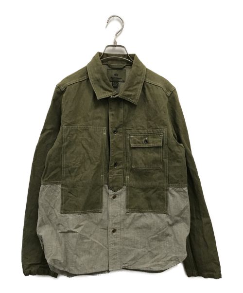 NIGEL CABOURN（ナイジェルケーボン）NIGEL CABOURN (ナイジェルケーボン) UTILITY MIX SHIRT オリーブ サイズ:46の古着・服飾アイテム