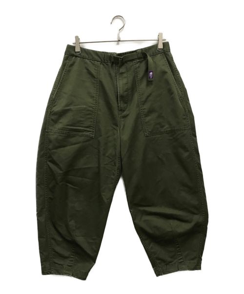 THE NORTHFACE PURPLELABEL（ザ・ノースフェイス パープルレーベル）THE NORTHFACE PURPLELABEL (ザ・ノースフェイス パープルレーベル) Stretch Twill Wide Cropped Pants オリーブ サイズ:32の古着・服飾アイテム