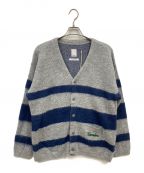 Liberaidersリベレイダース）の古着「SHAGGY CARDIGAN/ニットカーディガン/754012303」｜グレー×ネイビー