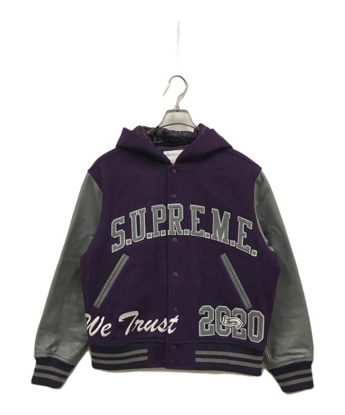 SUPREME（シュプリーム）SUPREME (シュプリーム) Supreme/King Hooded Varsity Jacket/スタジャン パープル サイズ:Sの古着・服飾アイテム