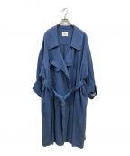 Ameriアメリ）の古着「BIG COLLAR LONG COAT/01920750170」｜ブルー