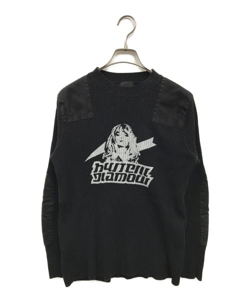 Hysteric Glamour（ヒステリックグラマー）Hysteric Glamour (ヒステリックグラマー) ミリタリープルオーバーニット/02201NS02 ブラック サイズ:Sの古着・服飾アイテム