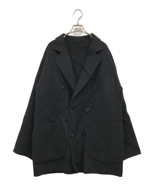 UNFOLLOW（アンフォロー）UNFOLLOW (アンフォロー) super130s wool-cashmere rever middle coat/ウールコート/23020684001030 ブラック サイズ:2の古着・服飾アイテム