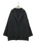 UNFOLLOW（アンフォロー）の古着「super130s wool-cashmere rever middle coat/ウールコート/23020684001030」｜ブラック