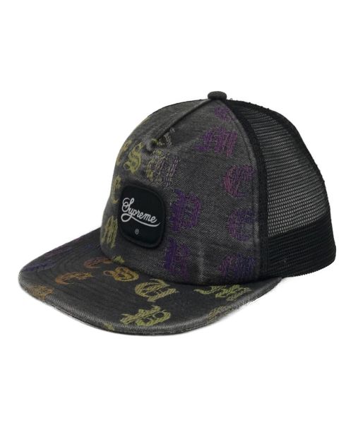 SUPREME（シュプリーム）Supreme (シュプリーム) Gradient Jacquard Denim Mesh Back 5Panel Cap/22SS グレーの古着・服飾アイテム