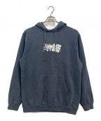 stussyステューシー）の古着「90-00s/グラフィックロゴフェードパーカー」｜ブラック