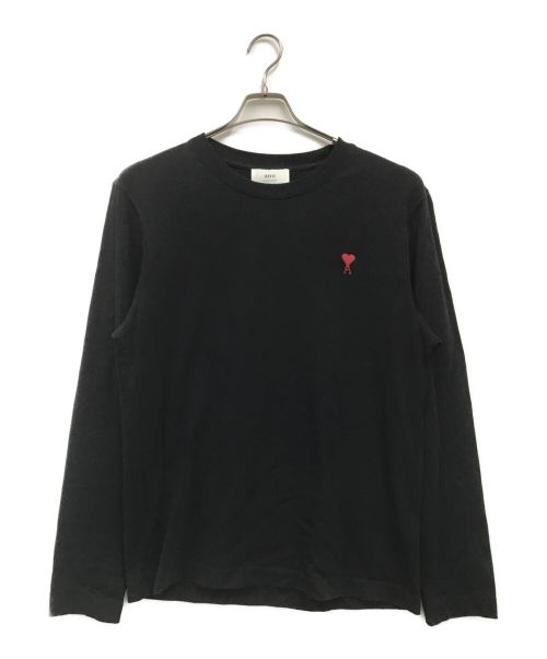 AMI Alexandre Mattiussi（アミ アレクサンドル マテュッシ）AMI Alexandre Mattiussi (アミ アレクサンドル マテュッシ) LONG SLEEVE ADC T-SHIRT ブラック サイズ:Lの古着・服飾アイテム