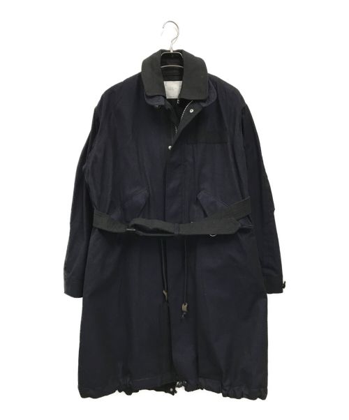 sacai（サカイ）sacai (サカイ) オーバーサイズドッキングモッズコート ネイビー サイズ:2の古着・服飾アイテム