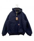 CarHarttカーハート）の古着「QUILTED FLANNEL DUCK ACTIVE JACKET」｜ネイビー