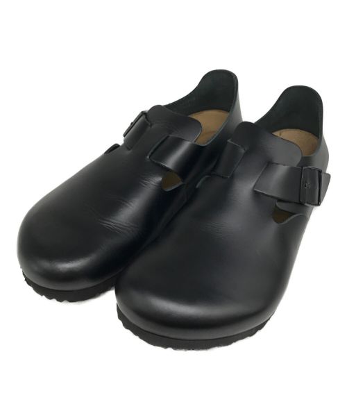 BIRKENSTOCK（ビルケンシュトック）BIRKENSTOCK (ビルケンシュトック) LONDON/ロンドン ナチュラルレザーサンダル ブラック サイズ:28の古着・服飾アイテム