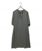 AMACAアマカ）の古着「メッシュプリントドレス」｜ブラック