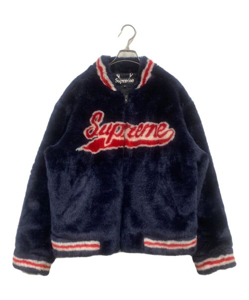 SUPREME（シュプリーム）Supreme (シュプリーム) Faux Fur Varsity Jacket/ボアジャケット/20SS ネイビー サイズ:Mの古着・服飾アイテム