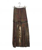 Jean Paul Gaultier FEMMEジャンポールゴルチェフェム）の古着「90'sモザイクフェイスプリントスカート」｜マルチカラー